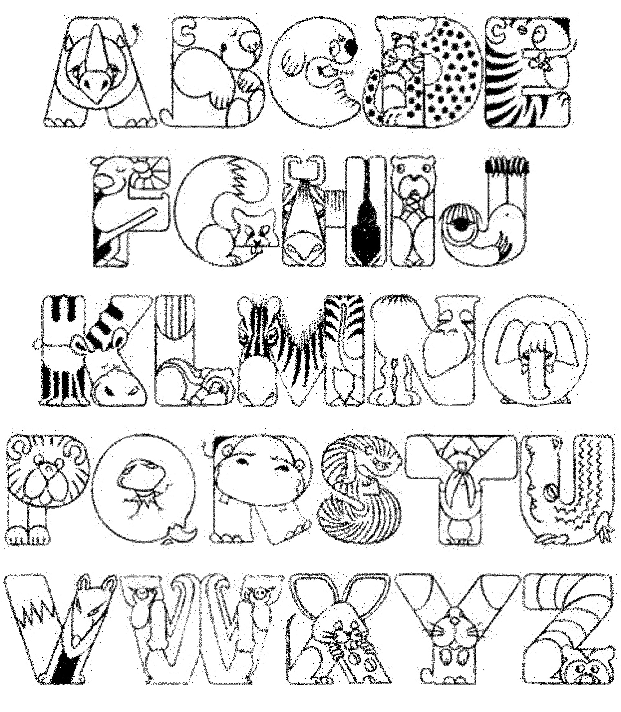 Alphabet coloring sheets a to z activity shelter