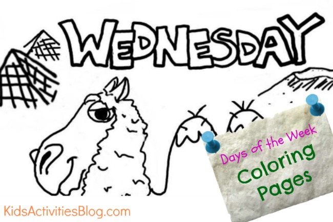 Wednesday coloring page kids activities blog