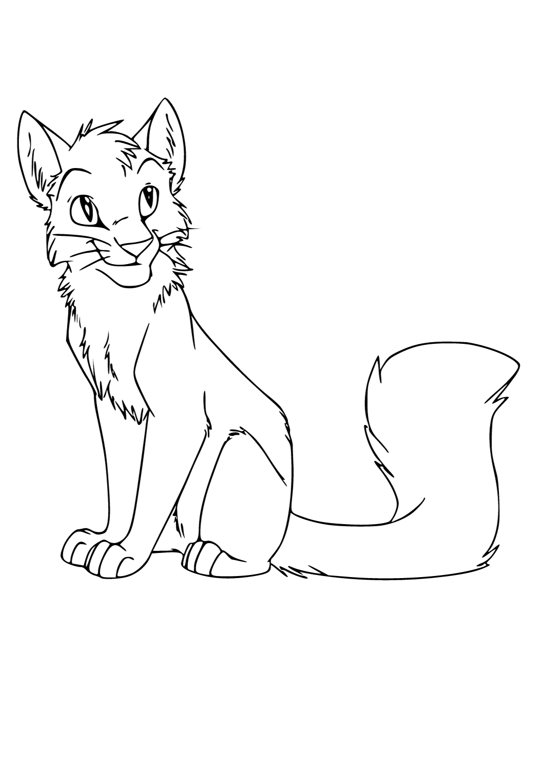 Free printable warrior cats hero coloring page for adults and kids