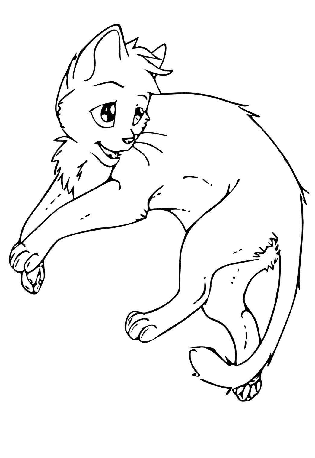 Free printable warrior cats fear coloring page for adults and kids