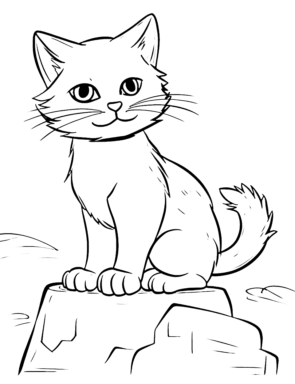 Cat coloring pages free printable sheets