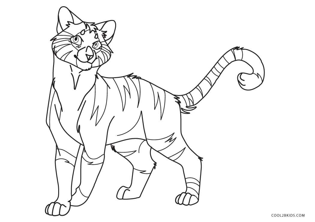 Free printable warrior cats coloring pages for kids