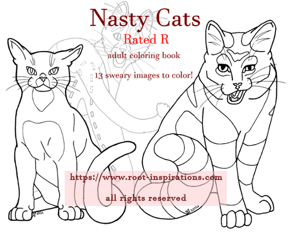 Cats adult coloring book rated r for nasty language