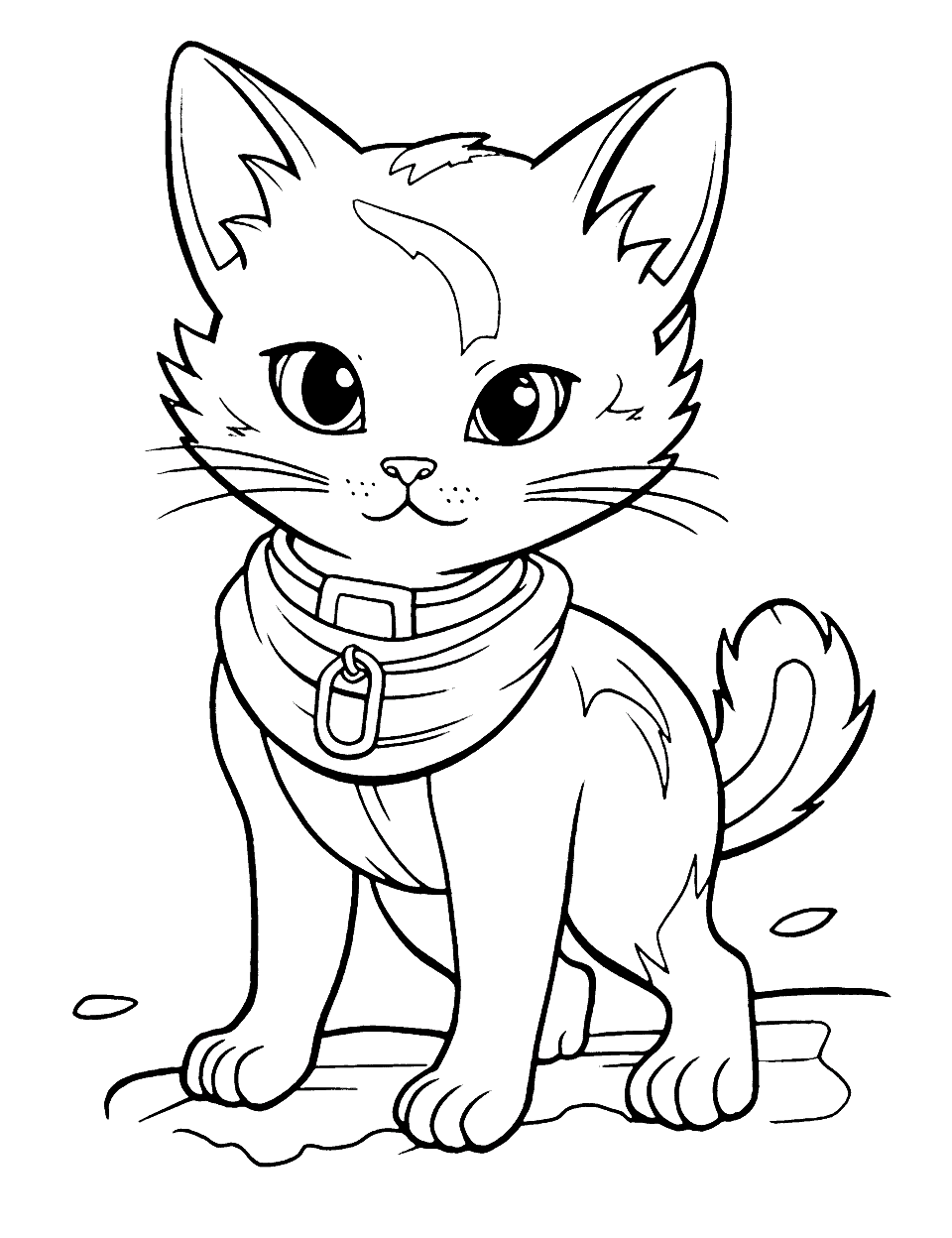 Cat coloring pages free printable sheets