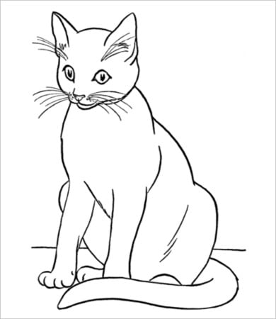 Cat coloring page