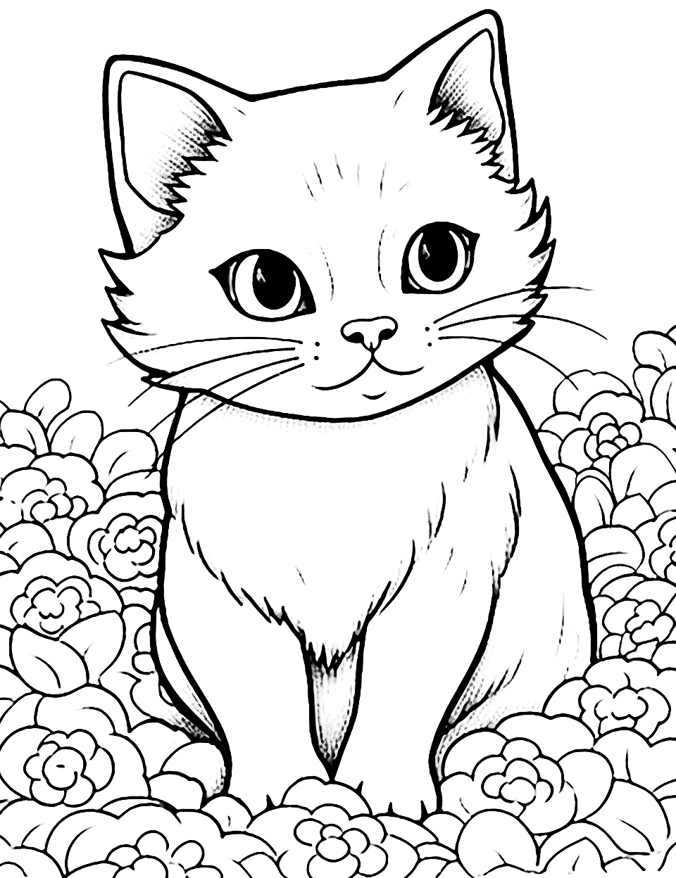 Cat coloring pages free printable sheets