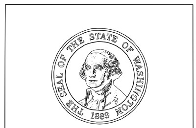 Washington statehood united states postage stamp coloring page