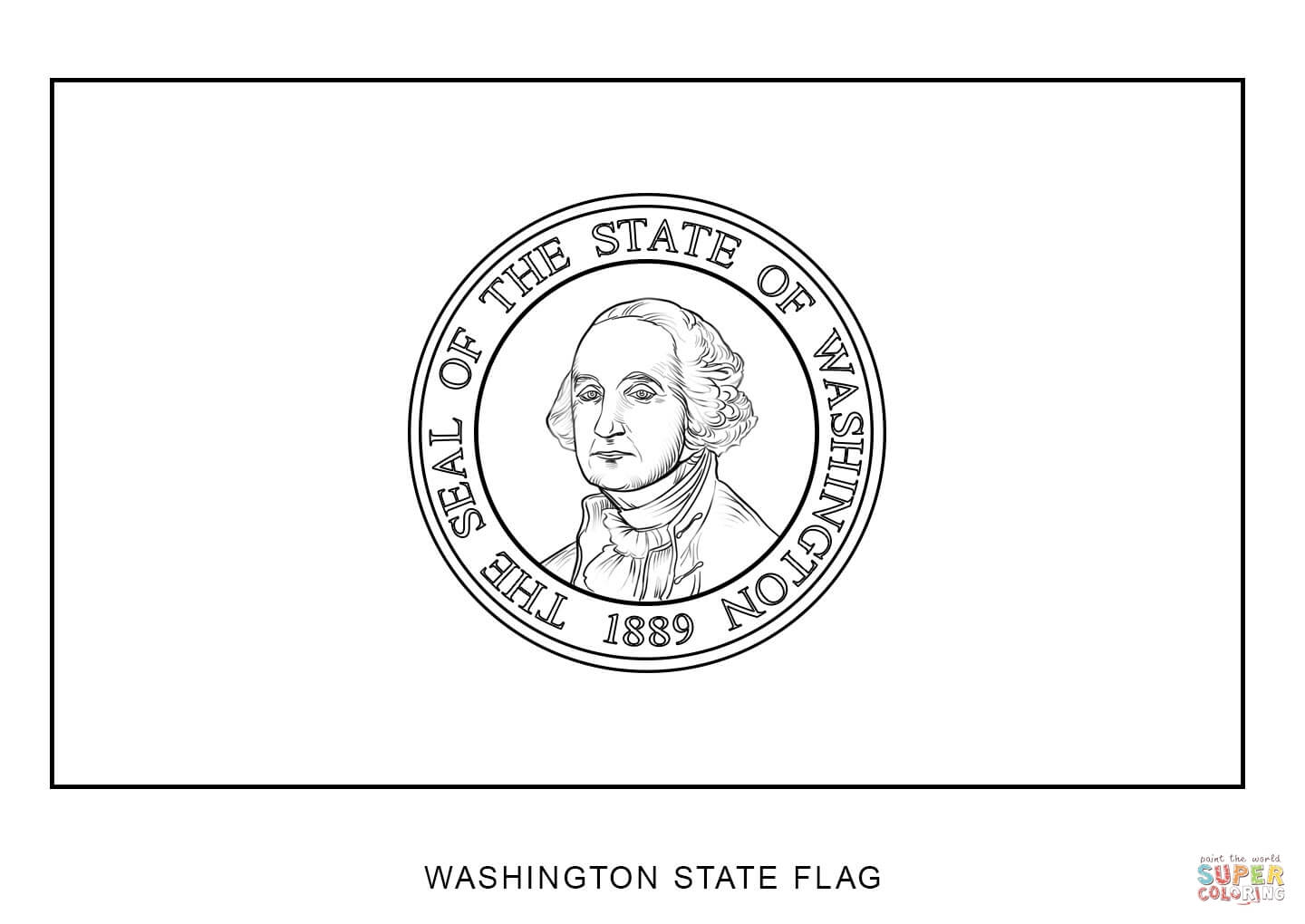 Washington state flag coloring page free printable coloring pages