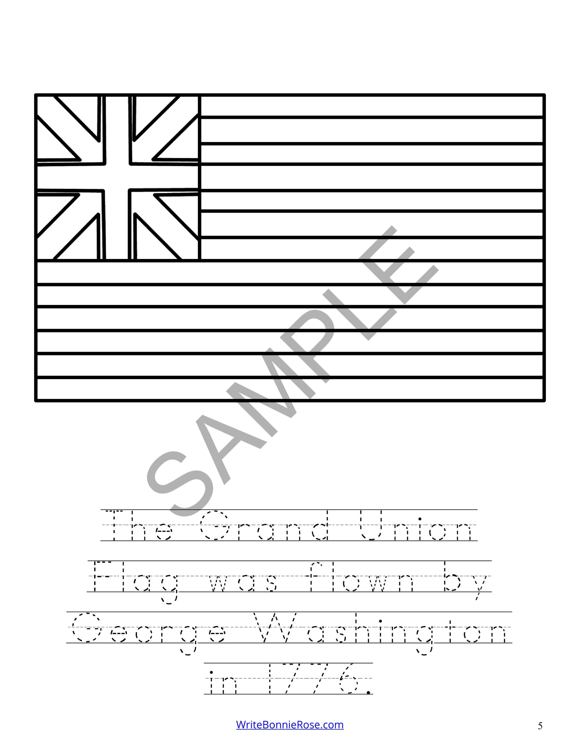 History of flags in america coloring book