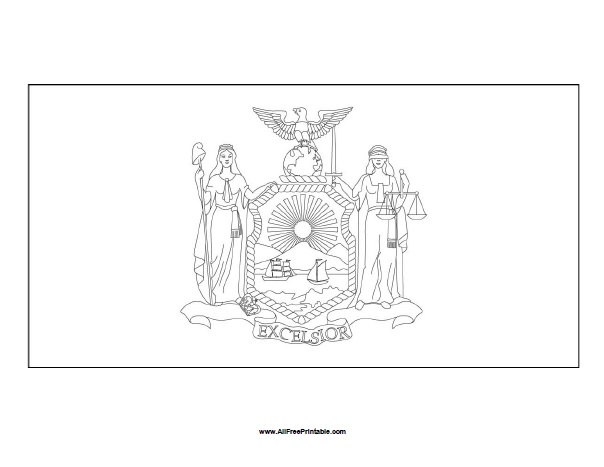 New york flag coloring page â free printable