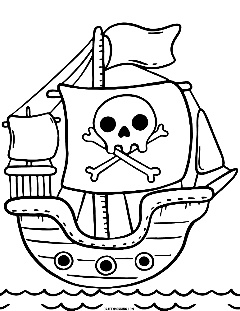 Pirate coloring pages free printables