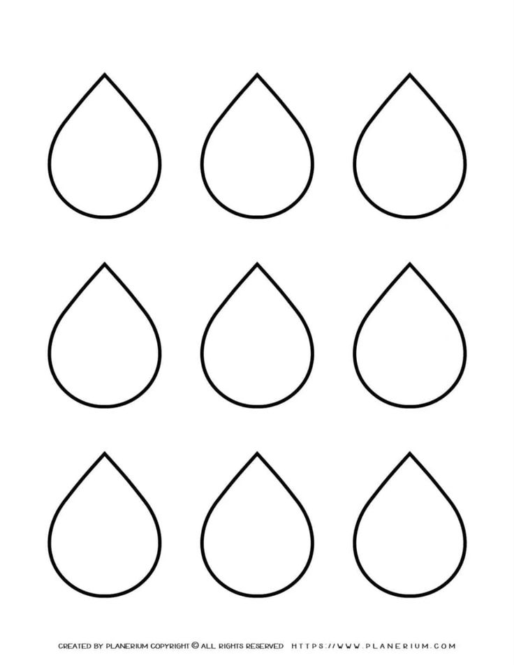 Water drops template