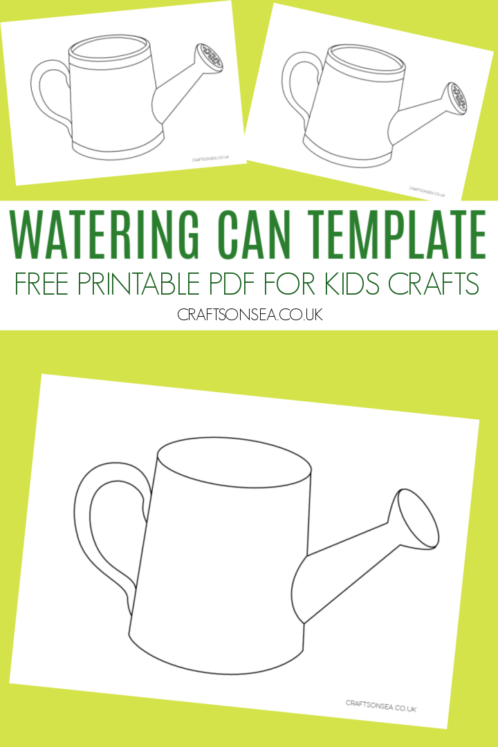 Watering can template free printable pdf