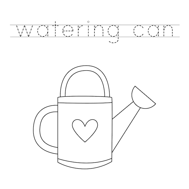 Page watering can coloring pages images