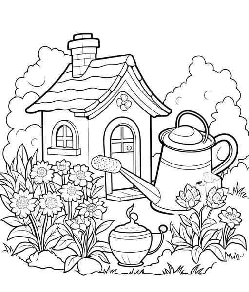 Free printable gardens coloring pages list