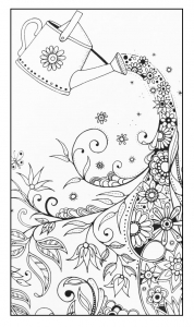 Flowers coloring page to print