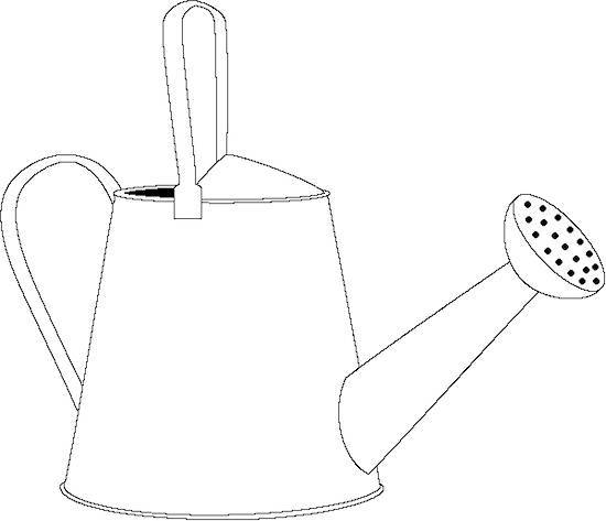 Watering can coloring pages for kids