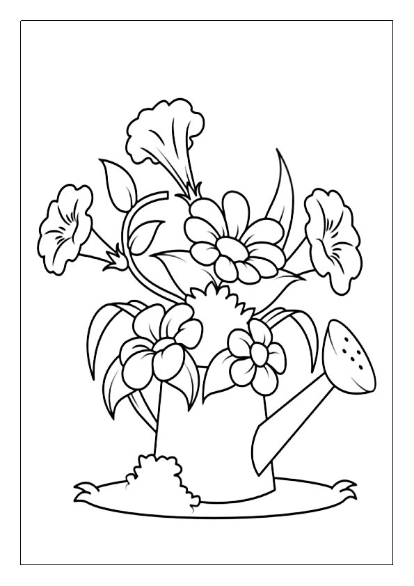 Flower coloring pages free printable coloring sheets for kids