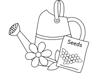 Gardening coloring pages and printable activities