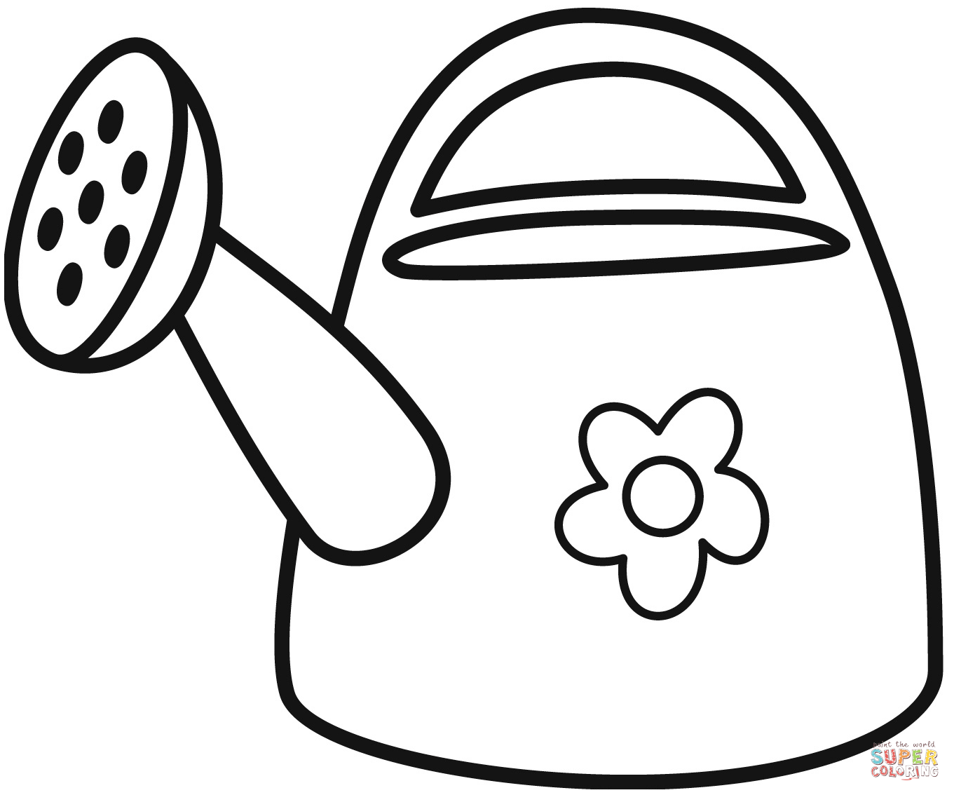 Watering can coloring page free printable coloring pages