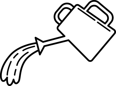 Watering can coloring page free printable coloring pages