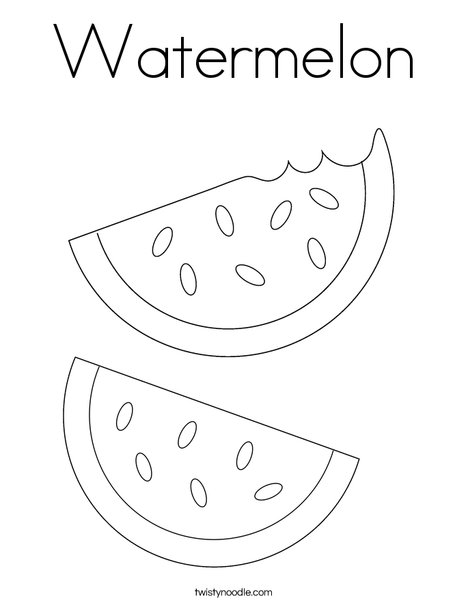 Watermelon coloring page