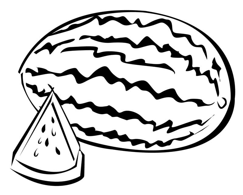 Watermelon coloring pages