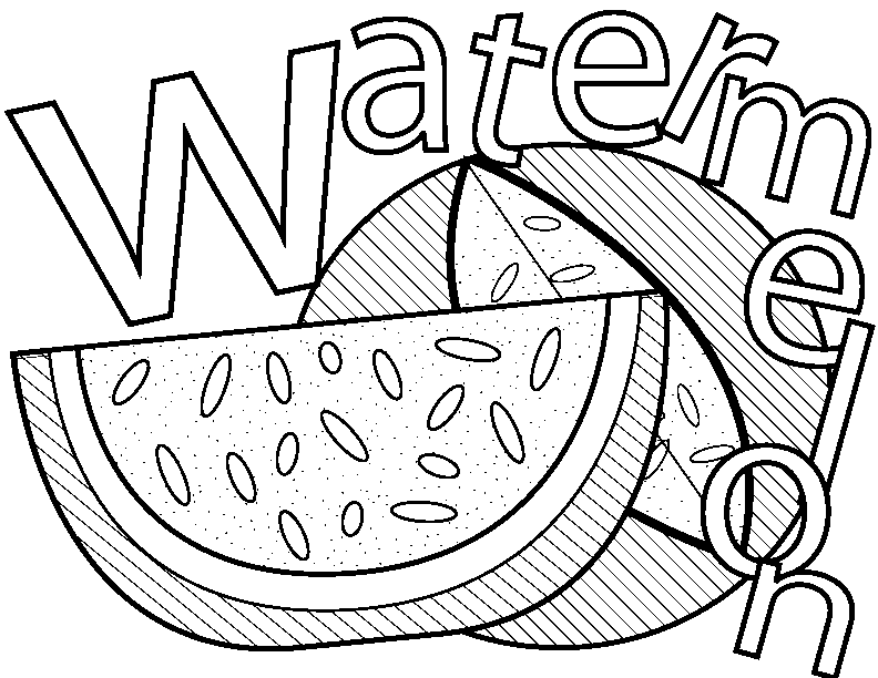 Watermelon coloring pages printable for free download