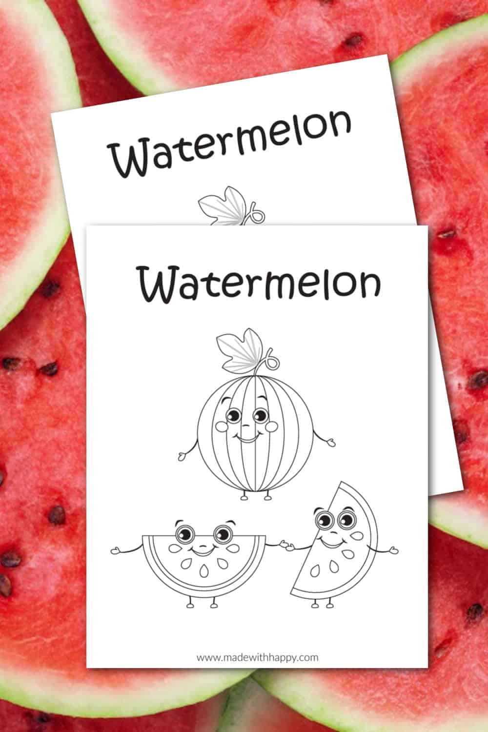 Free printable free printable watermelon coloring page