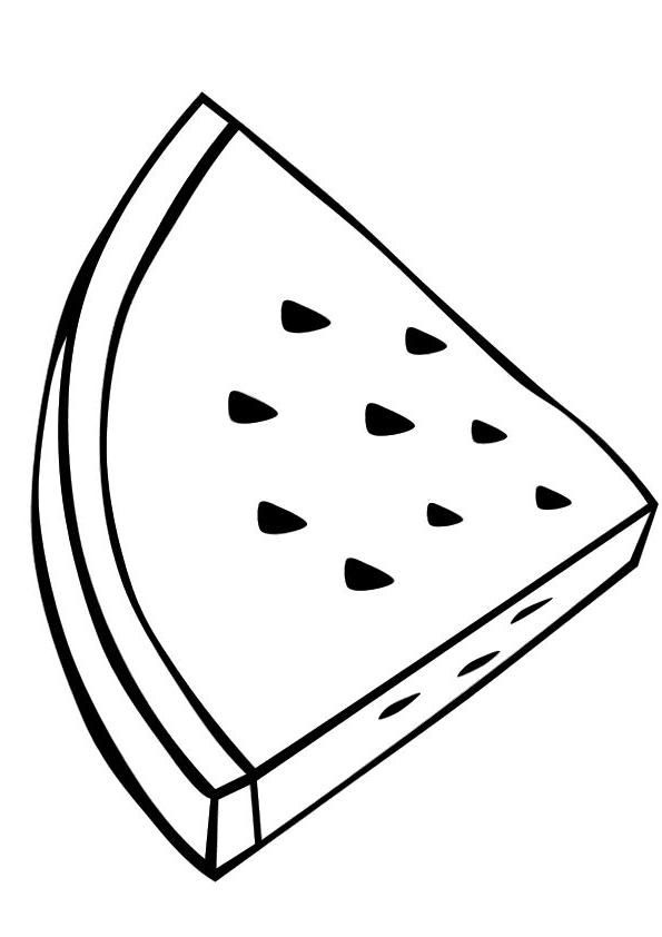 Coloring pages watermelon slice coloring pages for kids