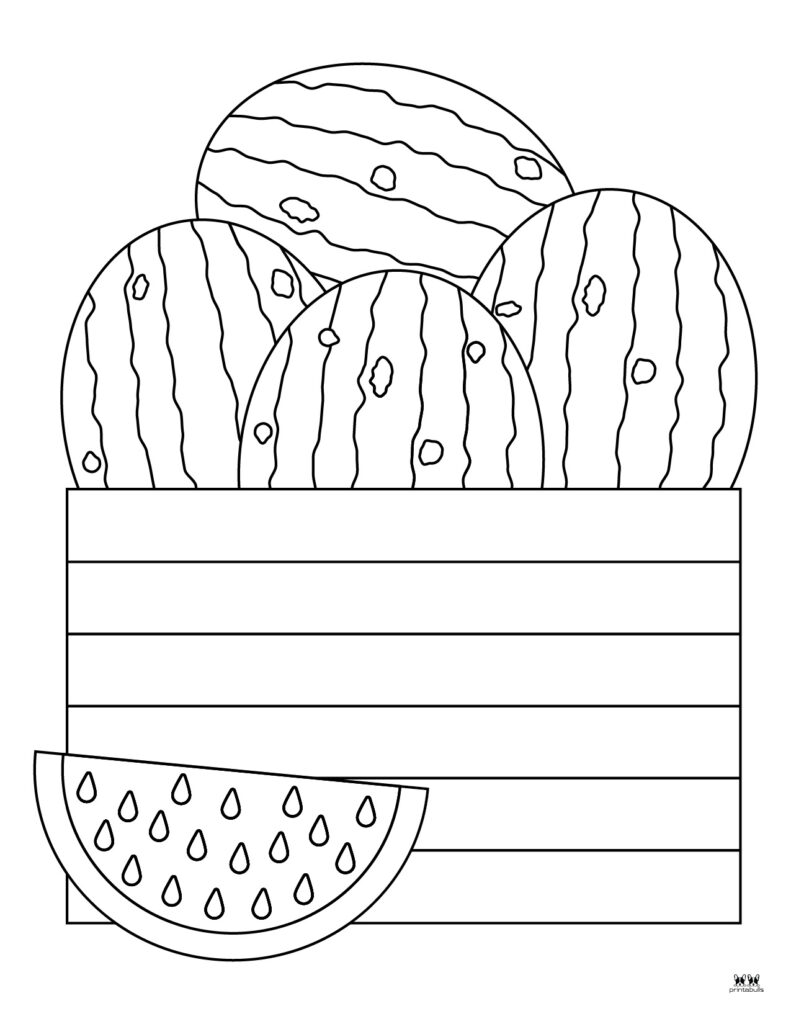 Watermelon coloring pages