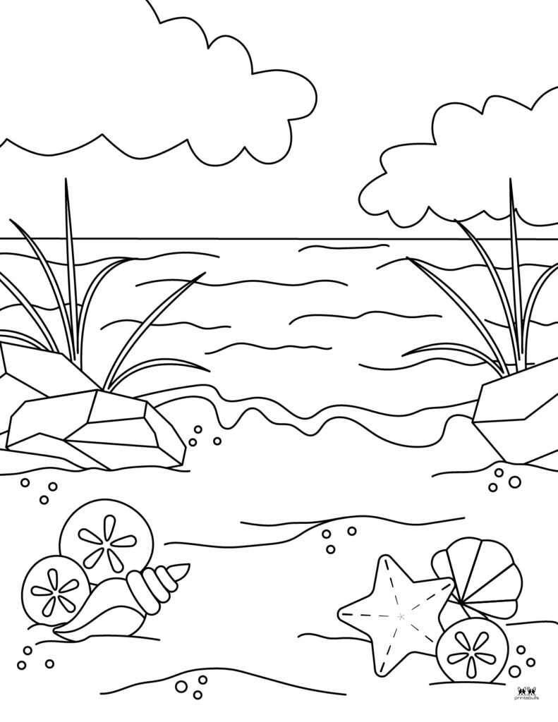 Beach coloring pages