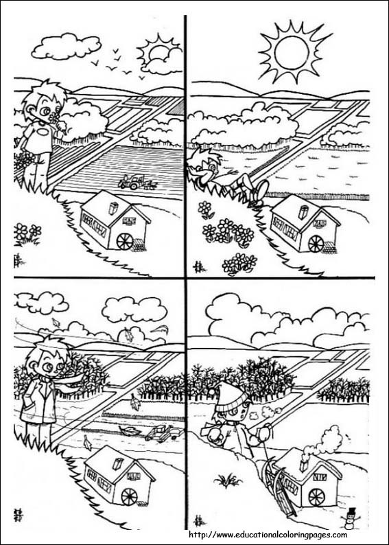 Weather coloring pages free for kids