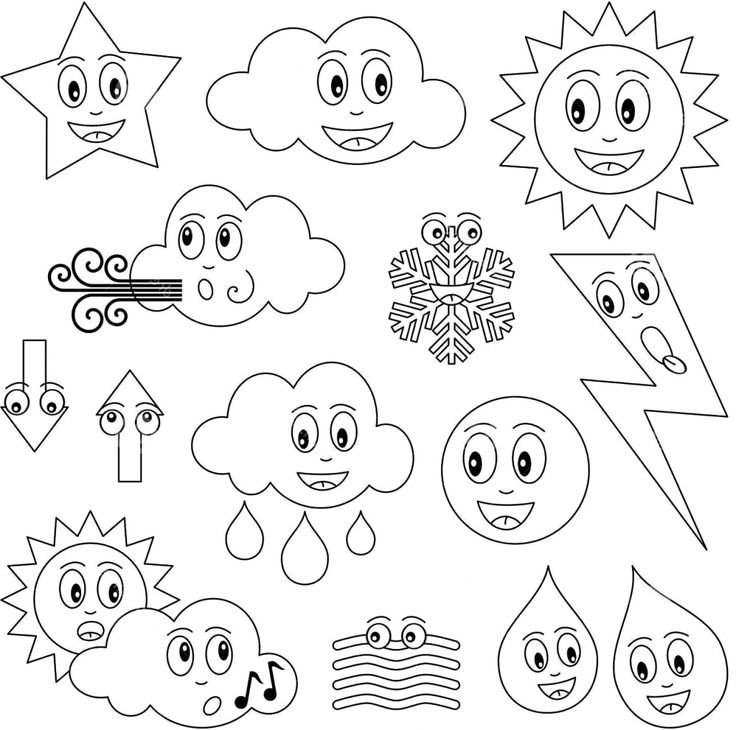 Weather coloring pages