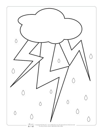 Weather coloring pages for kids