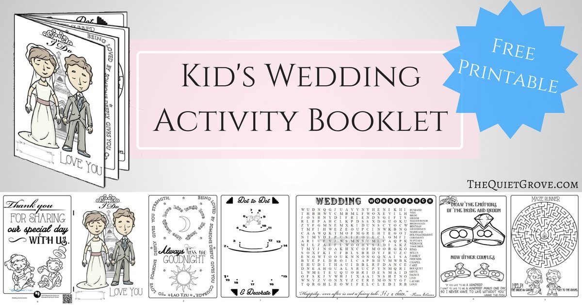 Free printable kids wedding activity booklet â the quiet grove