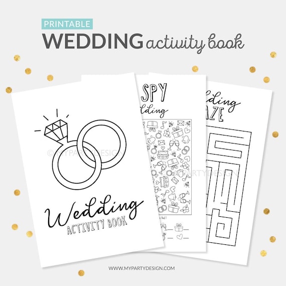 Wedding coloring pages for kids childrens wedding activity sheets activity booklet instant download printable pdf