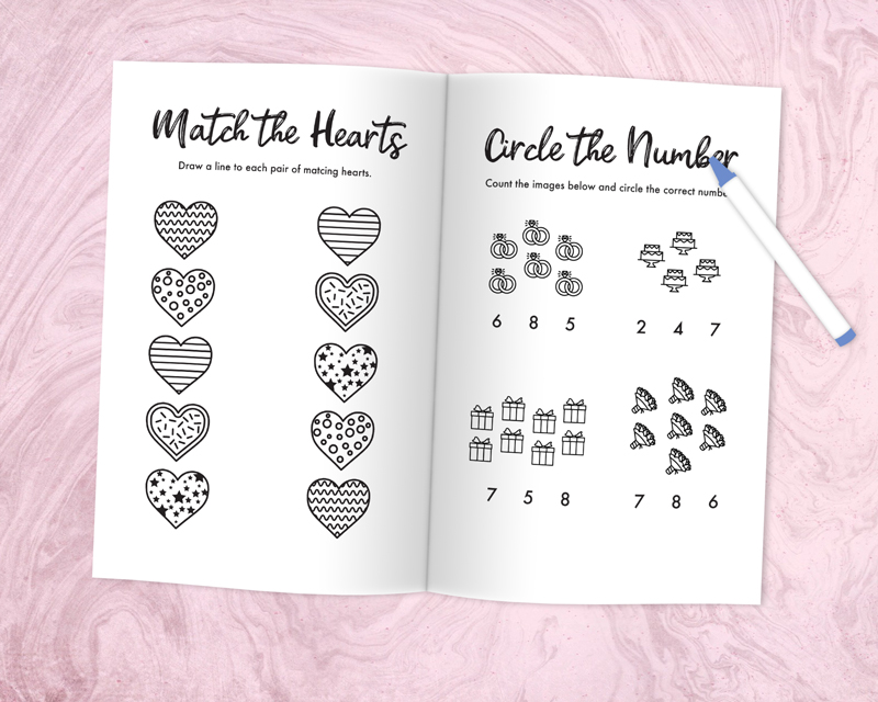 Free printable wedding activity and coloring book for kids