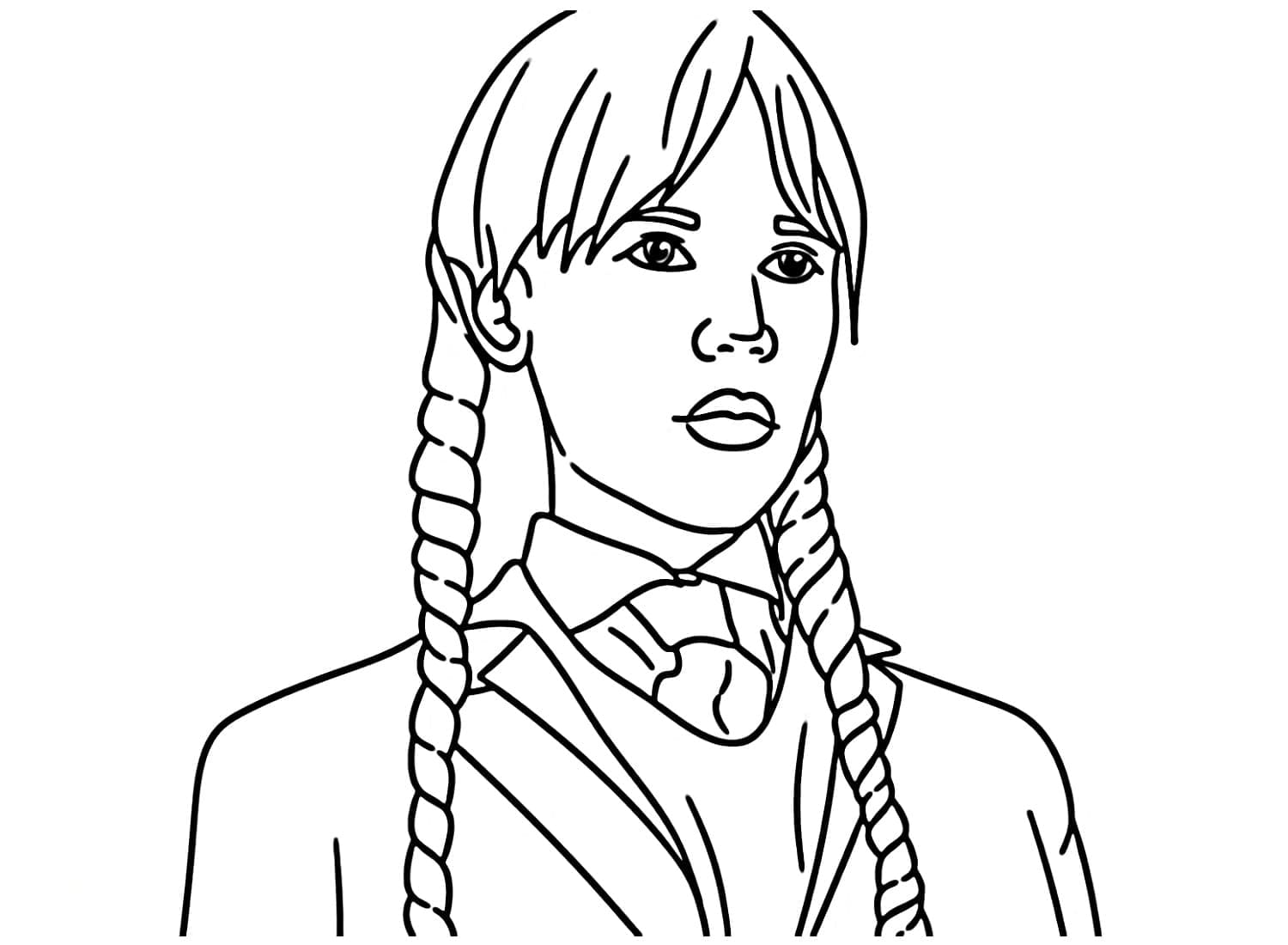 Wednesday addams coloring pages