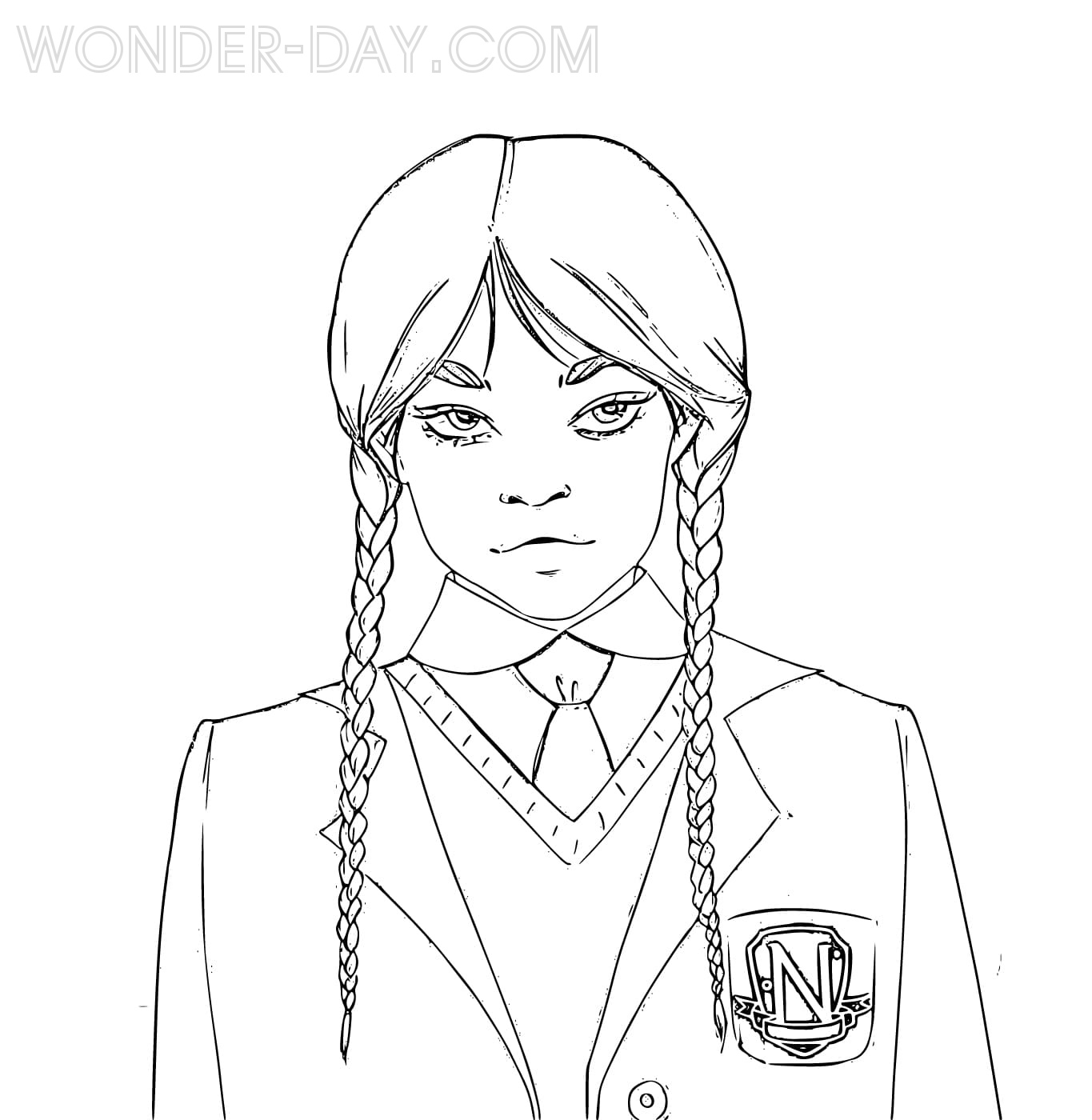 Wednesday addams coloring pages coloring pages