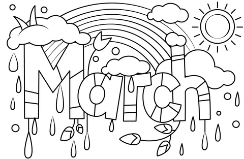 March coloring page free printable coloring pages