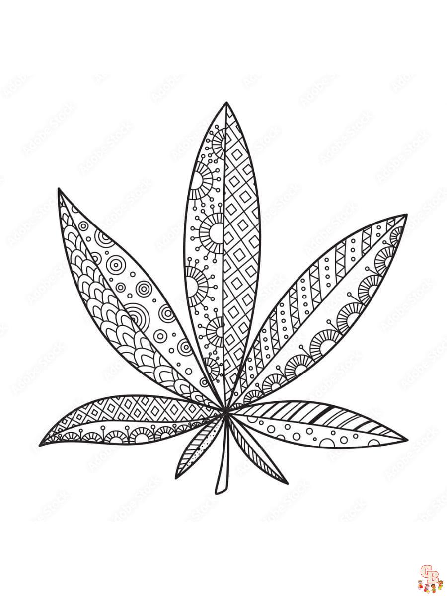 Printable marijuana coloring pages free for kids and adults