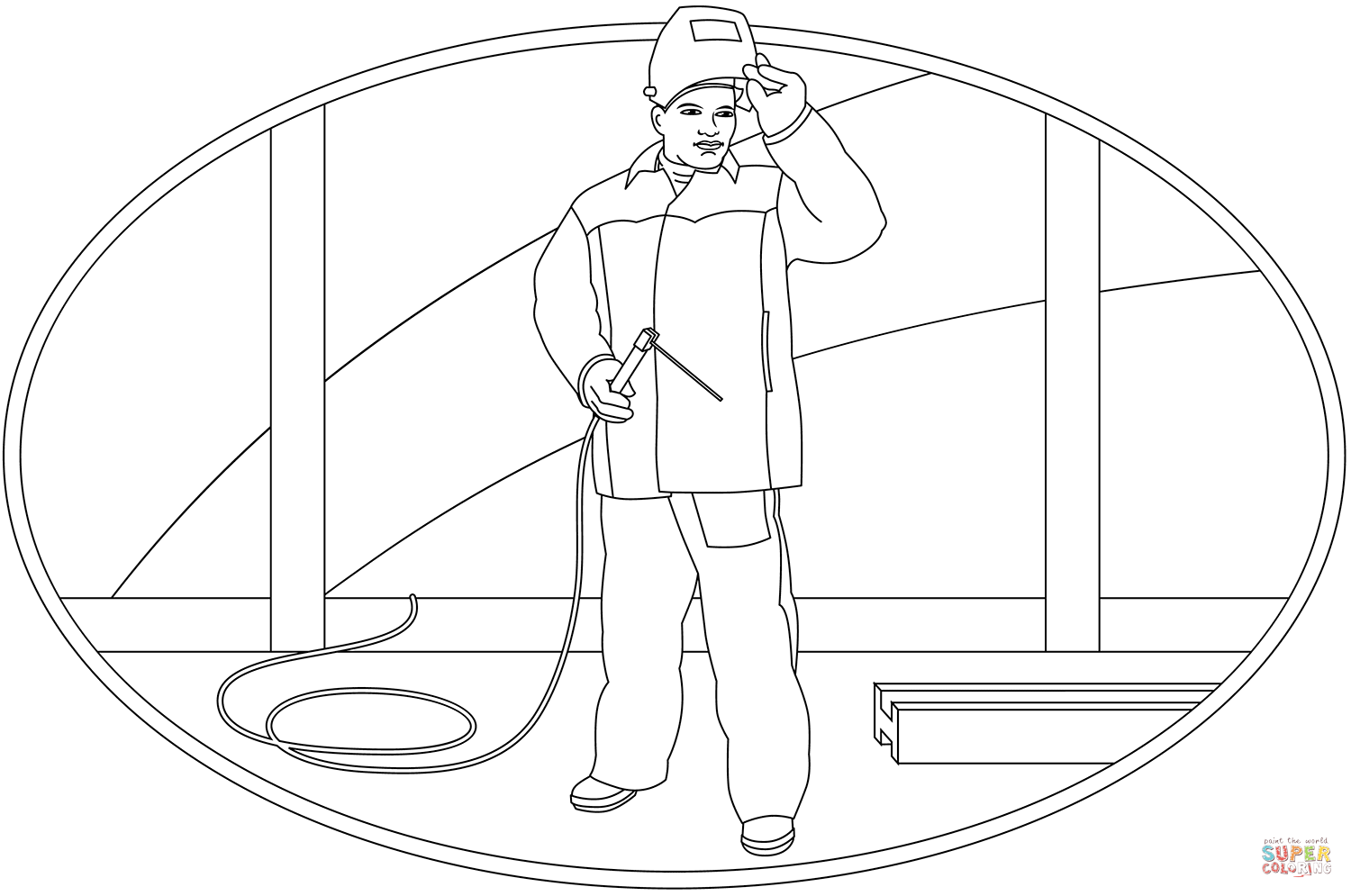 Welding coloring page free printable coloring pages