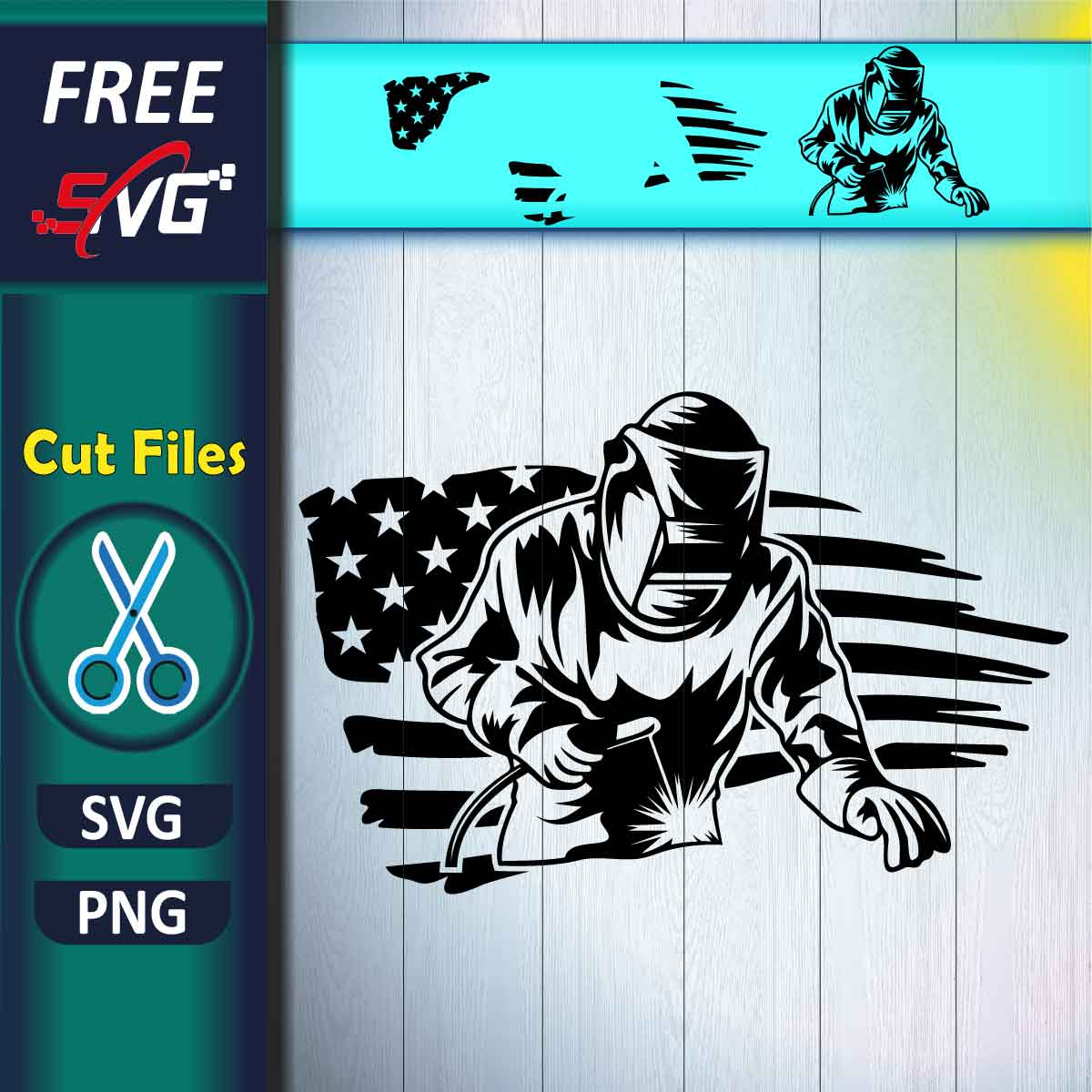 Welder flag svg free welder with american flag svg