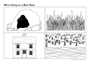 Bear hunt teaching resources story sack printables