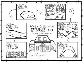 Were going on a bear hunt by michael rosen literature unit literature unit michael rosen pocket chart cards