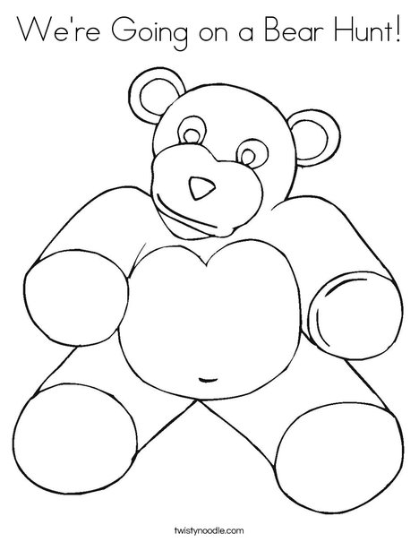 Were going on a bear hunt coloring page