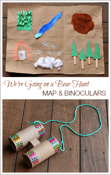 Were going on a bear hunt map binoculars with free printable