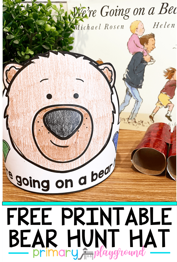 Bear hunt printable hat