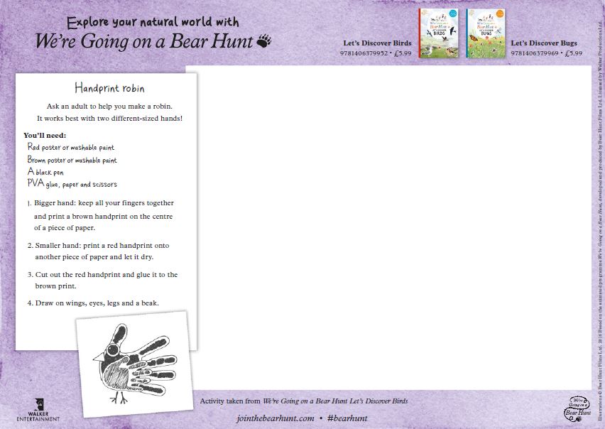 Activity sheets â were going on a bear hunt